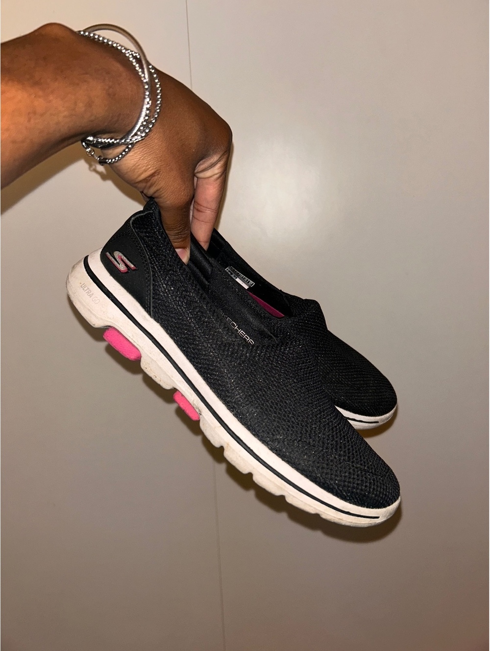 Skechers Women's GOwalk Slip-On Sneakers Black Size 6